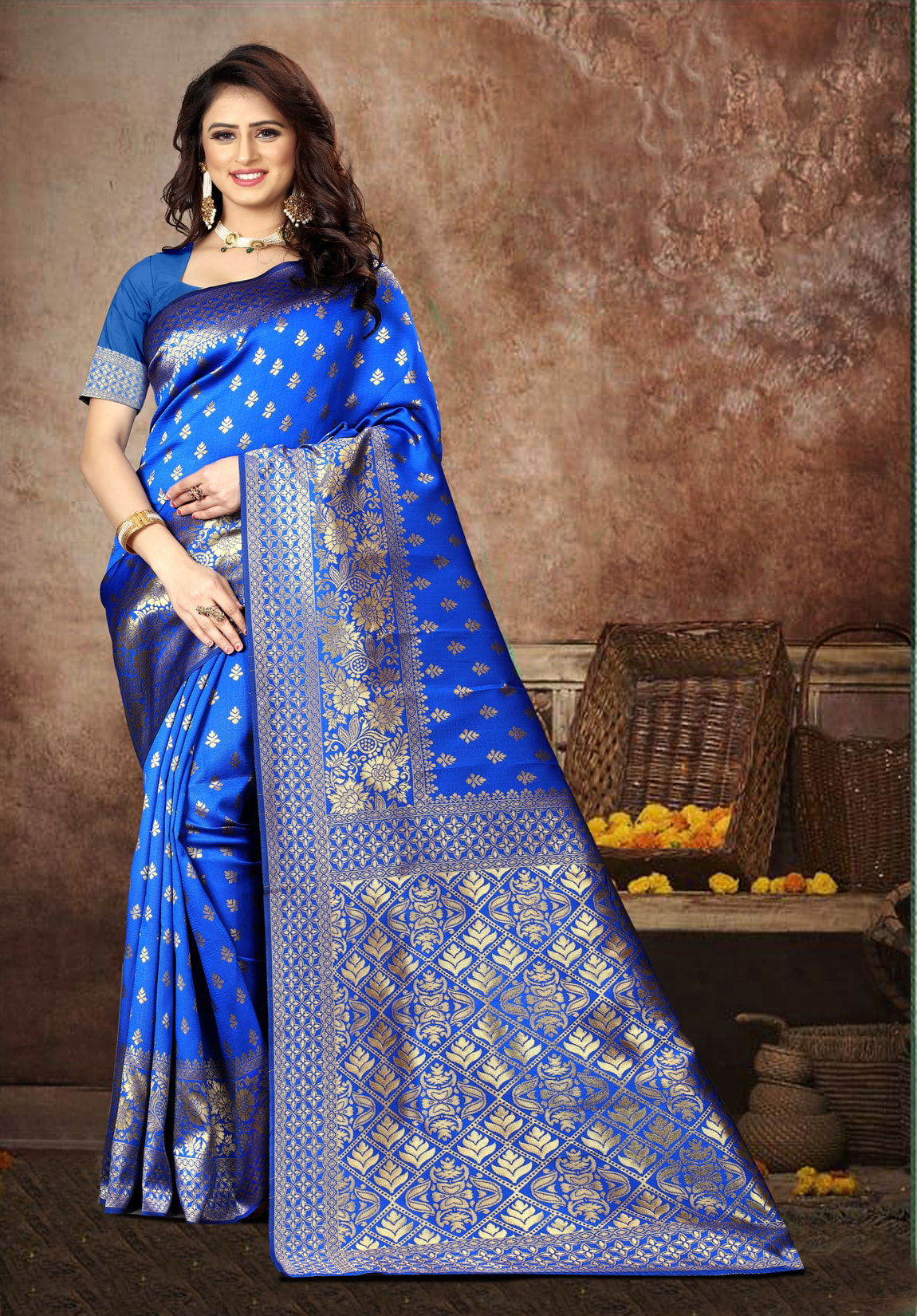 Bridal Wedding Wear Latest Designer Heavy Bnarasi Silk Saree Collection 